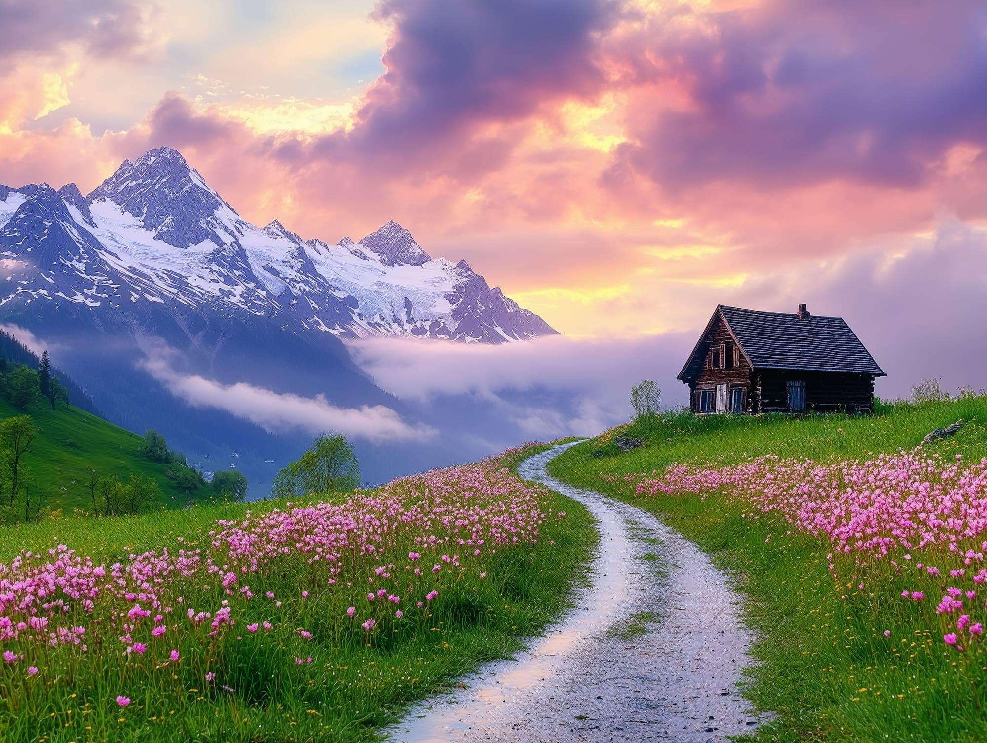 The moment when you stand on the doorstep of the house, look at the road that disappears into the distance, and feel the world around you pa