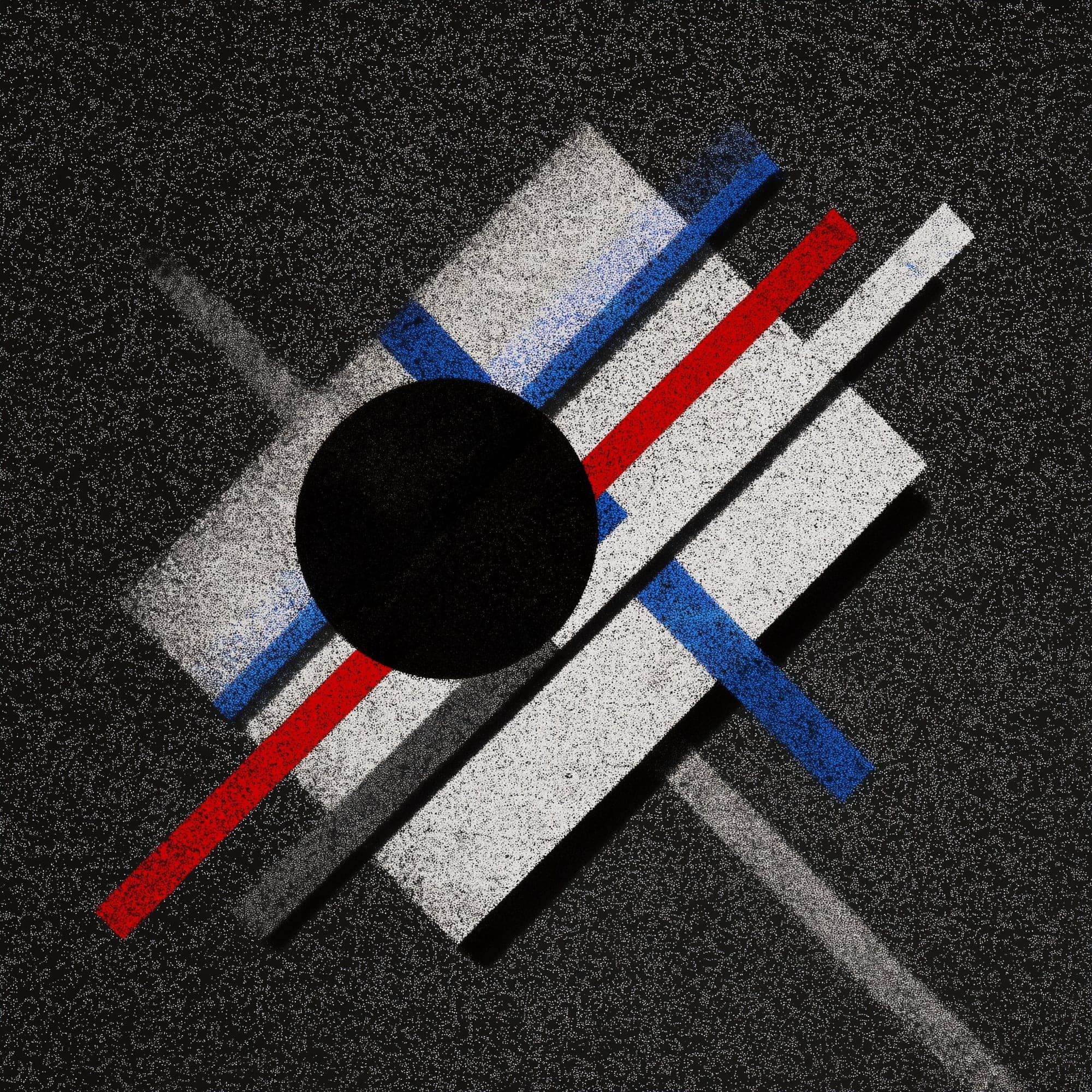 Synapse visualization in the genre of Suprematism.