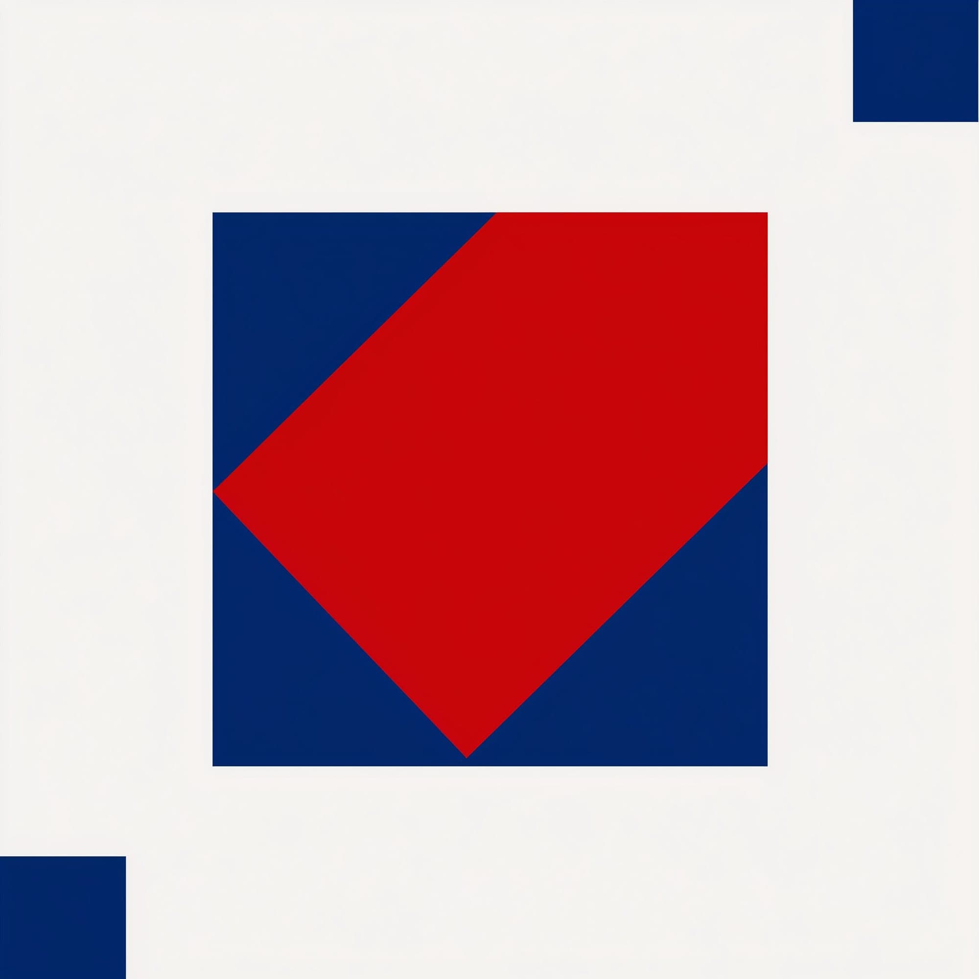 Style - Neoconstructivism Mood - Tension · Balance · Opposition Palette - Deep indigo · Blood carmine · Chalky white Order is just an unnoti