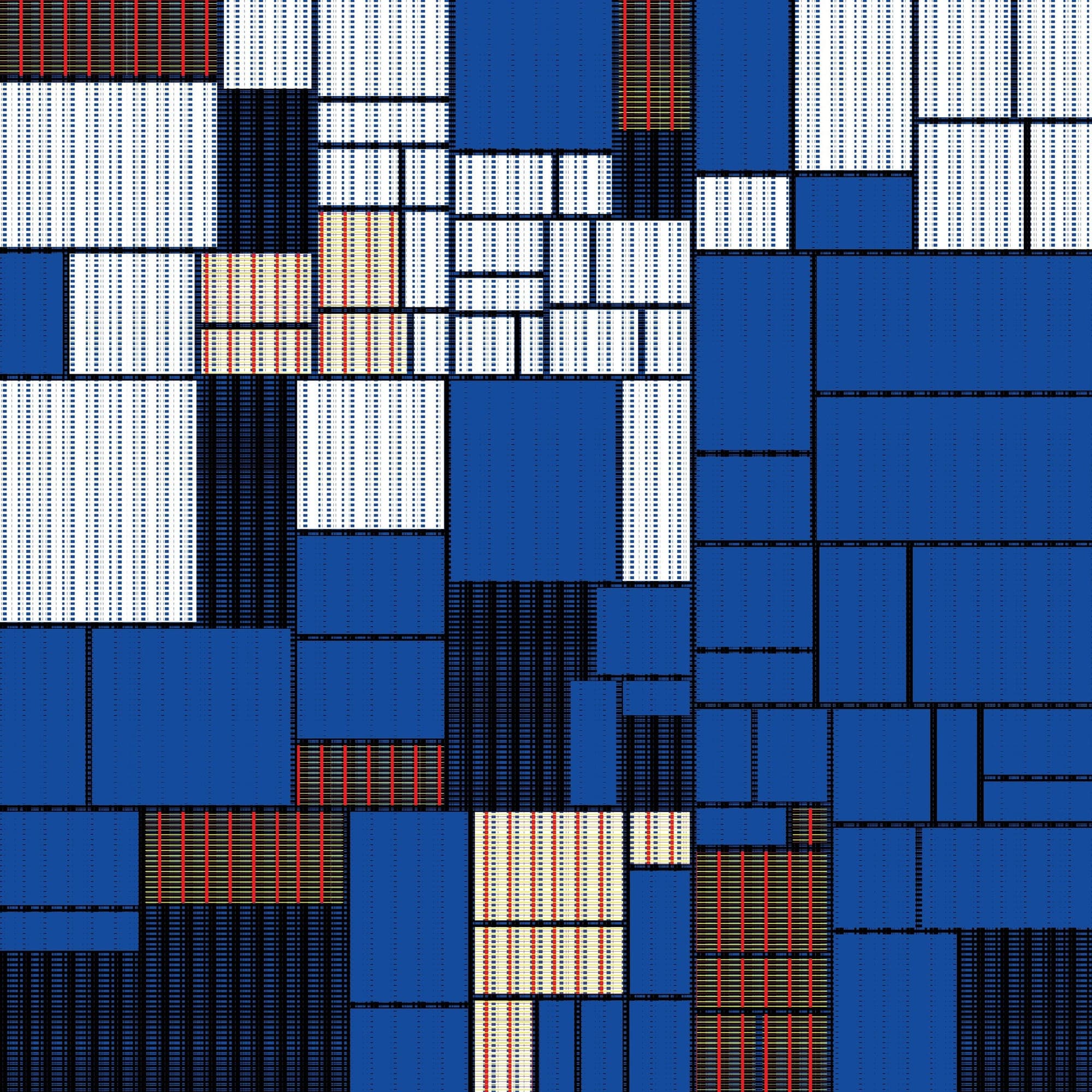 This work is a cross-section of a mind under overload - sorting, filing, dividing experience into cells.