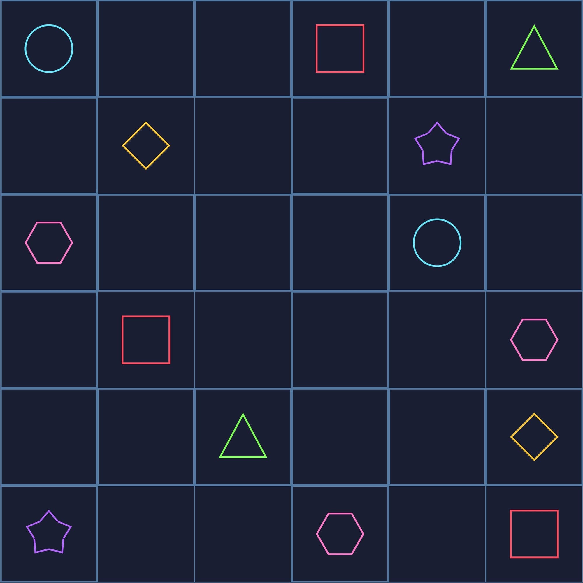 Geometric sudoku puzzle.