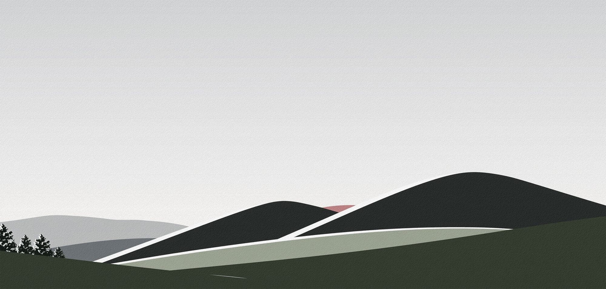Sometimes happiness is just the silence of the hills that envelop you like a mother's embrace.
